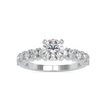 Load image into Gallery viewer, 0.50cts. Solitaire Platinum Diamond Shank Engagement Ring JL PT 0067
