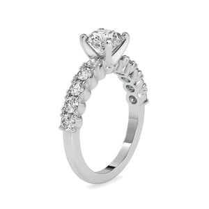 0.50cts. Solitaire Platinum Diamond Shank Engagement Ring JL PT 0067