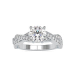 Load image into Gallery viewer, 0.30cts. Platinum Diamond Twisted Shank Engagement Ring JL PT 0068   Jewelove.US
