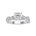 Load image into Gallery viewer, 0.30cts. Platinum Diamond Twisted Shank Engagement Ring JL PT 0068
