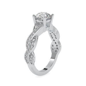 0.30cts. Platinum Diamond Twisted Shank Engagement Ring JL PT 0068   Jewelove.US