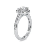 Load image into Gallery viewer, 0.70cts. Solitaire Platinum Diamond Halo Shank Engagement Ring JL PT 0070   Jewelove.US
