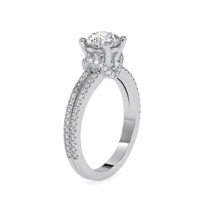 0.50cts. Solitaire Platinum Diamond Split Shank Engagement Ring JL PT 0073   Jewelove.US