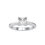 Load image into Gallery viewer, 0.50cts. Princess Cut Diamond Solitaire Platinum Engagement Ring JL PT 0074   Jewelove.US
