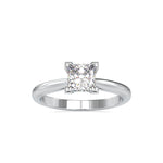 Load image into Gallery viewer, 0.50cts. Princess Cut Diamond Solitaire Platinum Engagement Ring JL PT 0074
