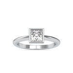 Load image into Gallery viewer, 0.50cts. Princess Cut Diamond Platinum Solitaire Engagement Ring JL PT 0077   Jewelove.US
