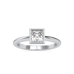 Load image into Gallery viewer, 0.50cts. Princess Cut Diamond Platinum Solitaire Engagement Ring JL PT 0077
