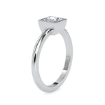 Load image into Gallery viewer, 0.50cts. Princess Cut Diamond Platinum Solitaire Engagement Ring JL PT 0077
