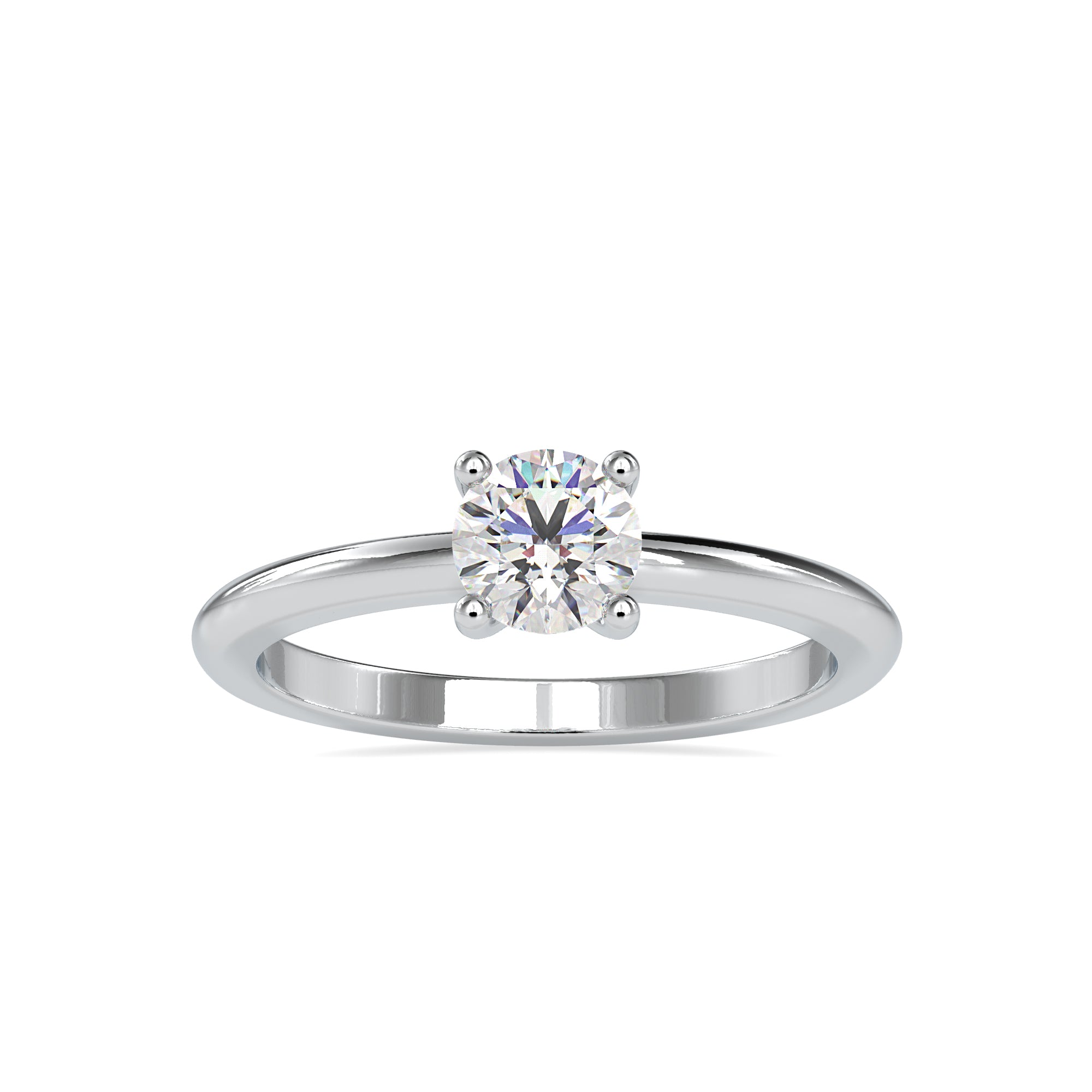 30-Pointer Solitaire Platinum Engagement Ring JL PT 0080