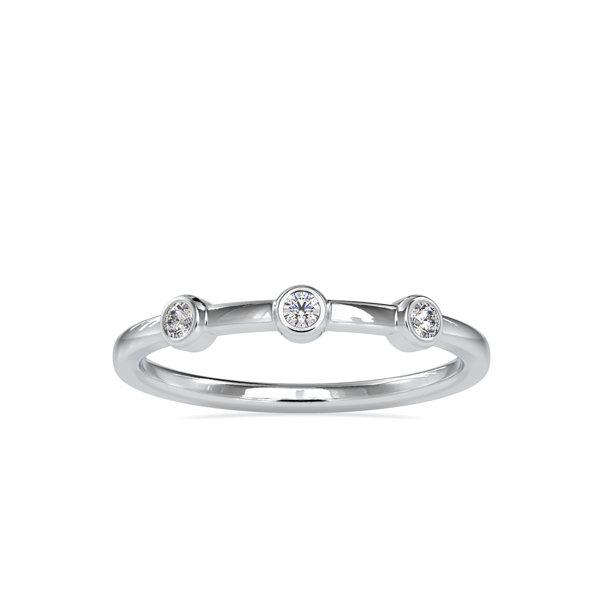 3 Diamond Platinum Engagement Ring for Women JL PT 0085