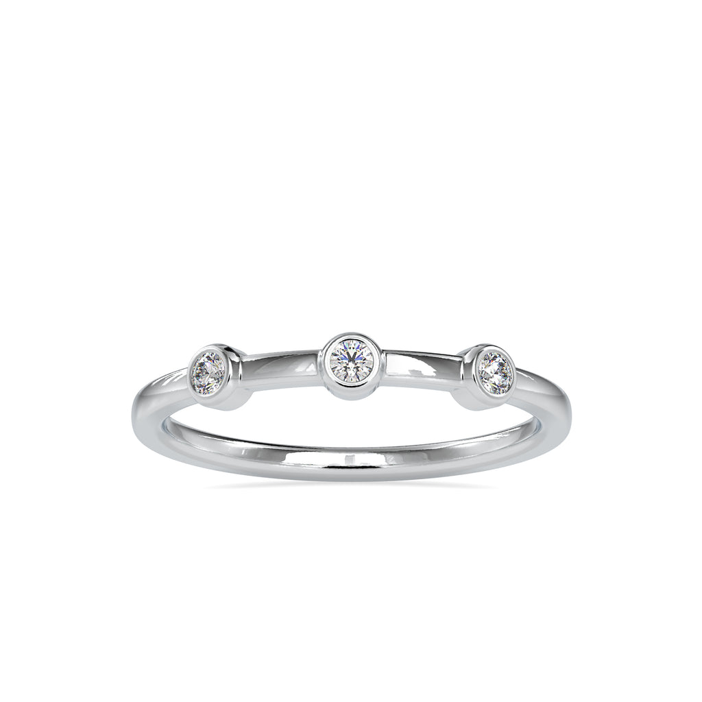 3 Diamond Platinum Engagement Ring for Women JL PT 0085   Jewelove.US