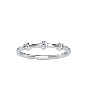 3 Diamond Platinum Engagement Ring for Women JL PT 0085