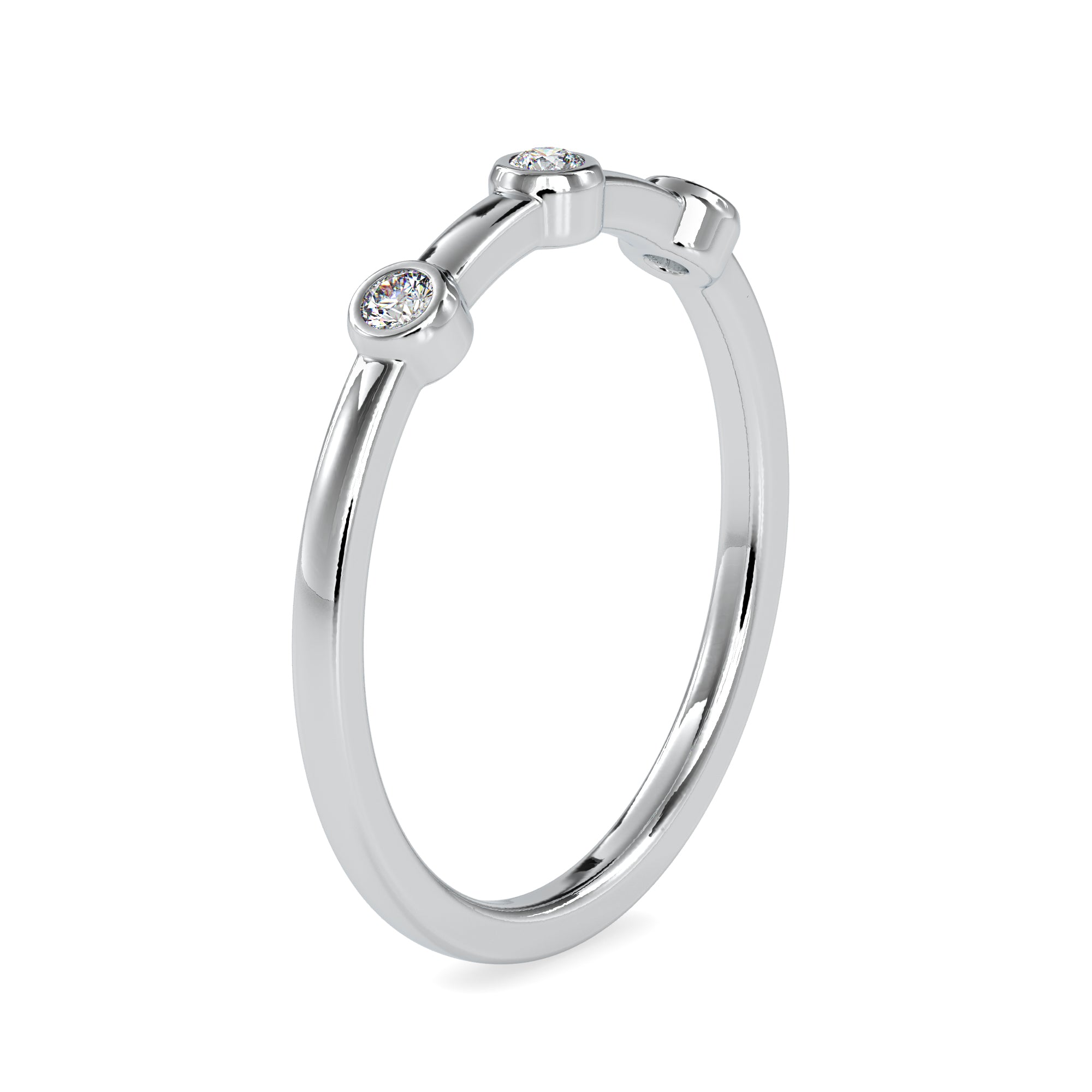 3 Diamond Platinum Engagement Ring for Women JL PT 0085