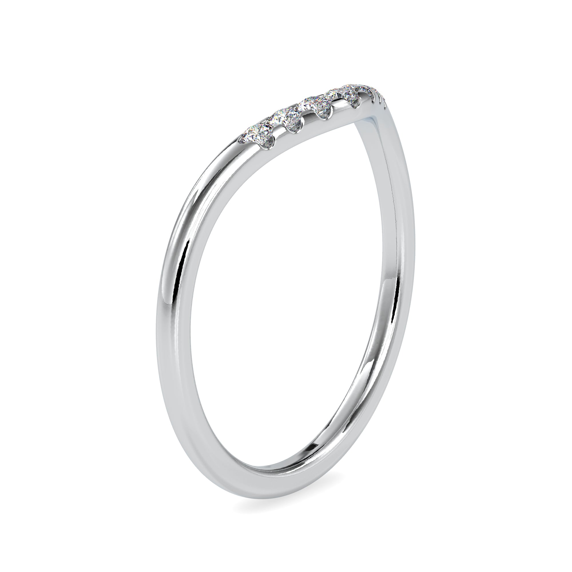 7 Diamond Platinum Ring for Women JL PT 0086   Jewelove.US