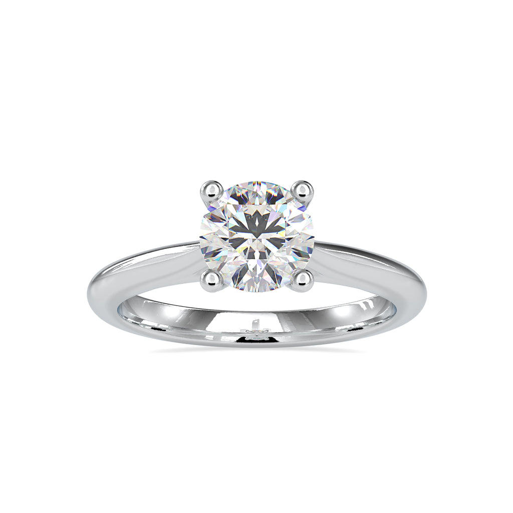 0.50cts. Solitaire Platinum Diamond Engagement Ring JL PT 0095   Jewelove.US