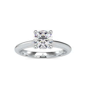 0.50cts. Solitaire Platinum Diamond Engagement Ring JL PT 0095