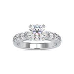 Load image into Gallery viewer, 0.70cts. Solitaire Platinum Diamond Shank Engagement Ring JL PT 0096
