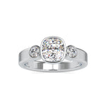 Load image into Gallery viewer, 0.50cts. Cushion Cut Solitaire Platinum Diamond Engagement Ring JL PT 0098   Jewelove.US
