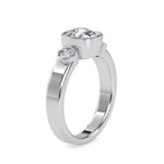 Load image into Gallery viewer, 0.30cts. Cushion Cut Solitaire with Accents Diamond Platinum Engagement Ring JL PT 0098-A   Jewelove.US
