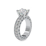 Load image into Gallery viewer, 0.70cts. Princess Cut Solitaire Platinum Diamond Shank Engagement Ring JL PT 0099-A   Jewelove.US
