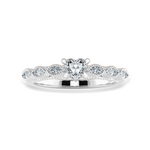 Load image into Gallery viewer, 0.30cts Heart Cut Solitaire with Marquise Cut Diamond Accents Platinum Ring JL PT 2016   Jewelove.US
