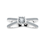 Load image into Gallery viewer, 0.50cts. Cushion Cut Solitaire Diamond Split Shank Platinum Engagement Ring JL PT 1171-A   Jewelove.US
