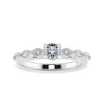 Load image into Gallery viewer, 0.50cts Solitaire Platinum Ring with Marquise Cut Diamond Accents JL PT 2011-A   Jewelove.US
