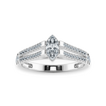 Load image into Gallery viewer, 0.30cts Marquise Cut Solitaire Diamond Split Shank Platinum Ring JL PT 1184   Jewelove.US
