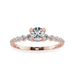 Load image into Gallery viewer, 0.20cts. Solitaire Diamond Accents 18K Rose Gold Ring JL AU 1202R-C   Jewelove.US

