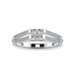 Load image into Gallery viewer, 0.50cts Heart Cut Solitaire Diamond Split Shank Platinum Ring JL PT 1181-A   Jewelove.US
