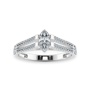 0.70cts Marquise Cut Solitaire Diamond Split Shank Platinum Ring JL PT 1184-B   Jewelove.US