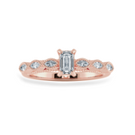 Load image into Gallery viewer, 0.30cts. Emerald Cut Solitaire with Marquise Cut Diamond Accents 18K Rose Gold Ring JL AU 2015R   Jewelove.US
