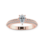 Load image into Gallery viewer, 0.30cts. Pear Cut Solitaire Diamond Split Shank 18K Rose Gold Ring JL AU 1191R   Jewelove.US
