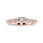 Load image into Gallery viewer, 0.50cts. Heart Cut Solitaire with Marquise Cut Diamond Accents 18K Rose Gold Ring JL AU 2016R-A   Jewelove.US
