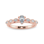 Load image into Gallery viewer, 0.70cts. Pear Cut Solitaire with Marquise Cut Diamond Accents 18K Rose Gold Ring JL AU 2018R-B   Jewelove.US
