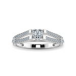 Load image into Gallery viewer, 0.30cts Heart Cut Solitaire Diamond Split Shank Platinum Ring JL PT 1181   Jewelove.US
