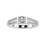 Load image into Gallery viewer, 20 Pointer Diamond Split Shank Platinum Ring JL PT 1177-A   Jewelove.US
