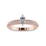 Load image into Gallery viewer, 0.70cts. Marquise Cut Solitaire Diamond Split Shank 18K Rose Gold Ring JL AU 1192R-B   Jewelove.US
