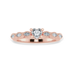 Load image into Gallery viewer, 0.30cts. Heart Cut Solitaire with Marquise Cut Diamond Accents 18K Rose Gold Ring JL AU 2016R   Jewelove.US
