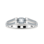 Load image into Gallery viewer, 0.50cts Oval Cut Solitaire Diamond Split Shank Platinum Ring JL PT 1182-A   Jewelove.US
