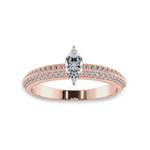 Load image into Gallery viewer, 0.50cts. Marquise Cut Solitaire Diamond Split Shank 18K Rose Gold Ring JL AU 1192R-A   Jewelove.US
