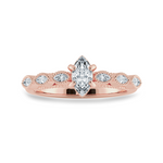 Load image into Gallery viewer, 0.70cts. Marquise Cut Solitaire Diamond Accents 18K Rose Gold Ring JL AU 2019R-B   Jewelove.US
