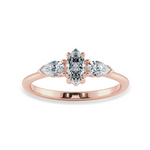 Load image into Gallery viewer, 0.30cts. Marquise Cut Solitaire with Pear Cut Diamond Accents 18K Rose Gold Ring JL AU 1208R   Jewelove.US

