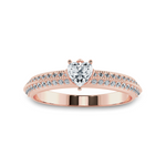 Load image into Gallery viewer, 0.70cts. Heart Cut Solitaire Diamond Split Shank 18K Rose Gold Ring JL AU 1189R-B   Jewelove.US
