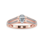 Load image into Gallery viewer, 0.50cts. Pear Cut Solitaire Diamond Split Shank 18K Rose Gold Ring JL AU 1183R-A   Jewelove.US
