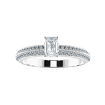 Load image into Gallery viewer, 0.50cts Emerald Cut Solitaire Diamond Split Shank Platinum Ring JL PT 1188-A   Jewelove.US
