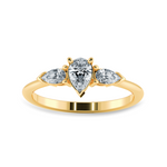 Load image into Gallery viewer, 0.30cts. Pear Cut Solitaire Diamond Accents 18K Yellow Gold Ring JL AU 1207Y   Jewelove.US
