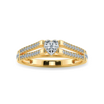 Load image into Gallery viewer, 0.50cts. Heart Cut Solitaire Diamond Split Shank 18K Yellow Gold Ring JL AU 1181Y-A   Jewelove.US
