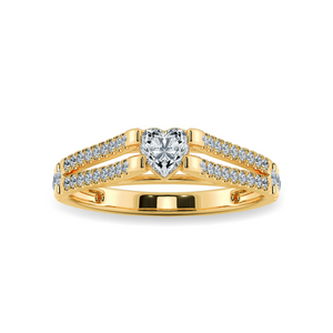 0.50cts. Heart Cut Solitaire Diamond Split Shank 18K Yellow Gold Ring JL AU 1181Y-A   Jewelove.US