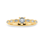 Load image into Gallery viewer, 0.30cts. Cushion Cut Solitaire with Marquise Cut Diamond Accents 18K Yellow Gold Ring JL AU 2013Y   Jewelove.US
